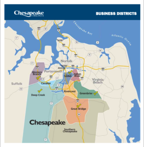 Chesapeake Virginia - Bus District Map