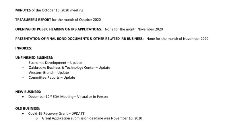 thumbnail of FINAL EDA Agenda for November 19, 2020