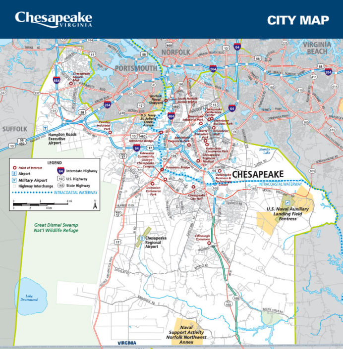 Chesapeake CITY MAP - Chesapeake, Virginia - Department of Economic ...