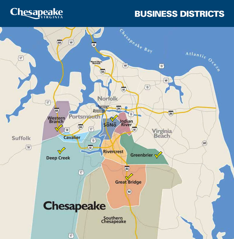 Chesapeake BUSINESS DISTRICTS